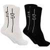 EA7 Emporio Armani - Calzini sportivi da uomo, lunghezza alla caviglia, confezione da 2, colore: Nero/Bianco, Nero/Bianco, XL
