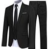 Alvivi Abito da Cerimonia Uomo Slim Fit Formale da Matrimonio Affari Festa Elegante Vestito Uomo Cappotto Giacca Blazer e Pantaloni Nero- L