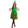 Generico Costume albero di natale-Costume Albero Di Natale Donna - Vestito Natalizio Adulto per Feste, Halloween Party, Abito Festivo Elegante