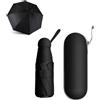 dogmoon Ombrello pieghevole da viaggio, mini ombrello pieghevole a 8 stecche con custodia a capsula, ombrello portatile UV, ombrello con protezione UV con manico ergonomico, piccolo ombrello compatto
