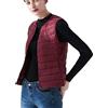 QCBH Gilet in piuma d'oca da donna interno moda tutto-fiammifero corto senza colletto leggero piumino d'anatra bianco piumino da donna piumino autunnale
