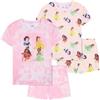 Get Trend Disney Princess Pigiama Bambina Corto Pacco da 2 Manica Corta Pigiami Estivi Ragazza Abbigliamento da Casa Regalo Ragazza (7-8 Anni, Rosa Princess)