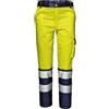 Sir Safety System Velvet Color - Pantaloni da Lavoro Alta visibilità in Fustagno Velvet 350 g/m2, EN ISO 20471 Classe 2, Isolamento Termico, Hi Vis Giallo/Blu, 48