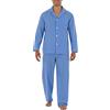 Fruit of the Loom Pigiama da Uomo, Azzurro, L