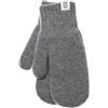 KNITAS Baby Guanti in maglia di lana a doppio strato per primavera e autunno | Guanti in maglia morbidi e comodi per bambini e bambine da 0,5 a 2 anni in grigio - Taglia 4