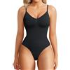 Gotoly Body Modellante Donna Shapewear Modellante Perizoma Bodysuit Spallino Regolabile Shaper Dimagrante Bustier Seamless Fajas (Nero, XL-XXL)