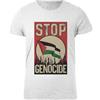 Pinitotee Stop Genocide Palestine Flag Maglietta Femminile Grigia da Donna Regular