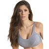 Generico Bralette Donna in Tessuto Modal, Prodotto da Tramonte, (Grigio, 4° IT Donna)
