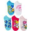 SONIC THE HEDGEHOG Sonic 5 Pack No Show Socks Calzini Casual, Assortiti, 6-9 (Pacco da 10) Ragazze