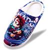 Roffatide Pantofole Anime Demon Slayer Kamado Tanjirou Fuzzy Casa Pantofole aperte sul retro Punta chiusa Suola in gomma leggera 36 1/3-37