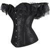 Hengzhifeng Corsetto Elegante Donna con Maniche Cerimonia S Nero
