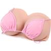 Vnmcry Forme del Seno in Silicone Petti Finti Miscela di Cotone e Gel Riempiti Crop Top Donna Tubo con Scollo a V Petto Finto per Transgender Mastectomia Protesi (Pelle Chiara - H Cup Taglia XL)