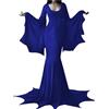 Vhersily Morticia Addams, Costume da Strega per Halloween, Abito da Strega con Scollo a V, Abito Sexy da Strega, Costume da Strega Morticia, Abbigliamento Medievale, Addams, Vestito da Pavimento,