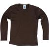 Cosilana, Maglietta intima per bambini a maniche lunghe, 70% lana (kbT), 30% seta, marrone, 116