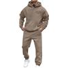 Celucke Tuta Uomo Completa Felpa con Cappuccio + Pantaloni Y2K Streetwear Tuta Felpata Tracksuit Baggy Invernale Cotone Comodo per Casual Fitness Jogging Gym M-3XL