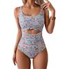 uxxnjfg Costume Donna Intero Curvy Costumi da Bagno Donna Senza Segni Abbronzatura a Fascia Vestiti Coordinati Estivi Sexy Abbigliamento Contenitivo Vita Alta Mare Rosa XXL