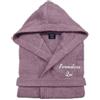 Cieffepi Home Collections Solo Mio Basic Accappatoio Personalizzato con Cappuccio in Morbida Spugna idrofila di Puro Cotone (M, Malva)
