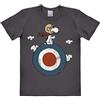 Logoshirt® Peanuts I Snoopy I Pilota I Target I Maglietta I T-Shirt Stampate I Donna e Uomo I Grigio I Design Originale su Licenza I Taglia L