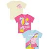 Peppa Pig Tshirt Bambino, Magliette Bambina Confezione da 3, T Shirt Ragazza con Peppa, George e Evie