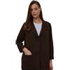Ballandoro Blazer Donna Elegante Lungo - Giacca Curvy | per Completo Cerimonia, Made in Italy, Cardigan Taglie Forti Elasticizzato senza Fodera Felpa, Tailleur Oversize con Tasche