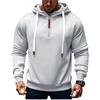 EndoraDore Felpa Invernale da Uomo con Cappuccio a Maniche Lunghe Casual con Zip a Un Quarto Sportiva Pullover