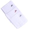 Hell Blues Fazzoletto da uomo con monogramma ricamato con iniziali, confezione da 3 pezzi, 100% cotone, misura king size, colore bianco, idea regalo, F, 9.5 x 9.5 inch