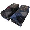DREAM SOCKS 6 PAIA di calze calzini UOMO LUNGHE caldo cotone elasticizzate,100% Made in Italy,vari assortimenti (41-46, 6 X Set. SCOZZESE)