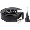 BEAULEGAN Crossbody Bag Strap Full Grain - Microfiber Leather - Replacement for Handbag/Purse, Adjustable 150 cm Long Black