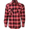 ROCK-IT Apparel Camicia di Flanella a Maniche Lunghe da Uomo a Quadri da Boscaiolo Con Barra di Chiusura [S-5XL] Qualità Premium Nero/Rosso a Scacchi 3X-Large