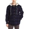 Wrangler Authentics Giacca A Maniche Lunghe Trapuntata Foderata In Flanella Con Cappuccio Camicia Button Down Uomo (Pacco da 1)