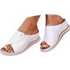 Generico Pantofole Donna Estive, Ciabatte Donna Estive Ortopediche Sandali Pelle Anatomiche Eleganti, Zeppa Antiscivolo Supporto Arco per Casa e Spiaggia Scarpe Trekking Pantofole40