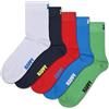 Happy Socks 1/2 Crew Socks Multi Packs - For Men and Women, Confezione da 5 Solid 1/2 Crew B, 36-40