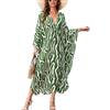 L-Peach Maxi Abito da Spiaggia da Donna Copricostume da Bagno Kaftano Lungo Vestito Kimono Mare Spiaggia