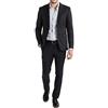 Evoga Abito Completo Uomo Giacca con Pantaloni Elegante Casual (58, Nero)