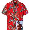 Paradise Found Camicia da Uomo Rainforest_Shirts, Colore: Rosso, XS