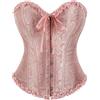 Generisch Corsetto da donna, sexy, per la pancia, corpetto intero, gotico, sottoseno, corsetto medievale, vintage, Corset nero e bianco