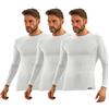 sesto senso Maglia Intima Uomo Lunga Pacco da 3 Cotone T-Shirt Termica Funzionale Biancheria Maniche Lunghe