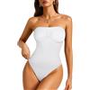Gotoly Body Contenitivo Modellante Senza Spalline Donna Modellante Perizoma Bodysuit Pancia Piatta Intimo Snellente Shaper (Bianco, M)