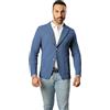 CLASSE77 Blazer in Cotone, Giacca Jacket da Uomo Slim Fit - Punto Cucitura Chicco di Riso - Artigianale, Made in Italy - Casual, Classica Sportiva