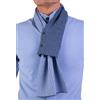 Marenza Sciarpa Uomo Misto Cashmere Made In Italy Sciarpino Bottoni Bicolore Donna Scaldacollo Cachemire Invernale Unisex Lana Merino Grigio Beige Scialle Calda Taglia Unica Pashmina (Giglio Blu Melange)