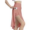 Bezioner Gonna Pantalone Donna Lunga con Pantaloncini e Tasche Midi Gonne Sportiva Orlo a Volant con Spacco Skort Tennis Golf Rosa M