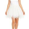 JClorix Gonna in tulle Tutu corta Petticoat Sottogonna con vita elastica per donna - Carnevale Halloween Matrimonio Danza Cosplay Rockabilly Party Sera Mini Jupe