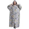 LATH.PIN Coperta con cappuccio Felpa Gigante indossabile Esteso Oversize con Cappuccio Maglione Coperta Hoodie Oversized Coperta accogliente Sherpa con maniche e tasche enormi Adatto per adulti signore uomini