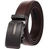 Anopo Cintura Uomo in Pelle Vera con Fibbia 3.1mm Caffè 130CM