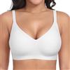 Ganado Reggiseni senza cuciture senza fili per le donne Jelly Bra | Reggiseno senza ferretto, in gel, imbottito, push-up, copertura completa, supporto per seni cadenti, senza fili