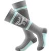 Qunature Calze da Sci Ragazzi, Calze Termiche Invernali, Calze da Neve a Compressione, Calzini al Ginocchio Morbido Caldo, Adatto per Neve Sci Snowboard Escursionismo, Dimensioni 25-36, 1 Paio