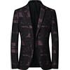 pvucpot Giacca sportiva da uomo, vestibilità normale, blazer, moderna, per il tempo libero, elegante, formale, festival, abbigliamento per ufficio, business, matrimonio, feste, ballo di fine anno