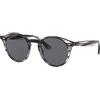 Ray-Ban 0RB2180 Occhiali da Sole, Blu (Striped Grey Havana), 49.0 Unisex-Adulto