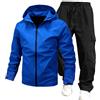 Rrongwn Set di giacca da sci e pantaloni da uomo, tuta da neve invernale invernale calda neve sci set impermeabile antivento snowboard set, Blu, XL