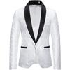Generico Giacca da uomo con paillette, stile stage, per feste in costume, da ballo, smoking blazer, da uomo, oversize, elegante, formale, adatta per matrimoni